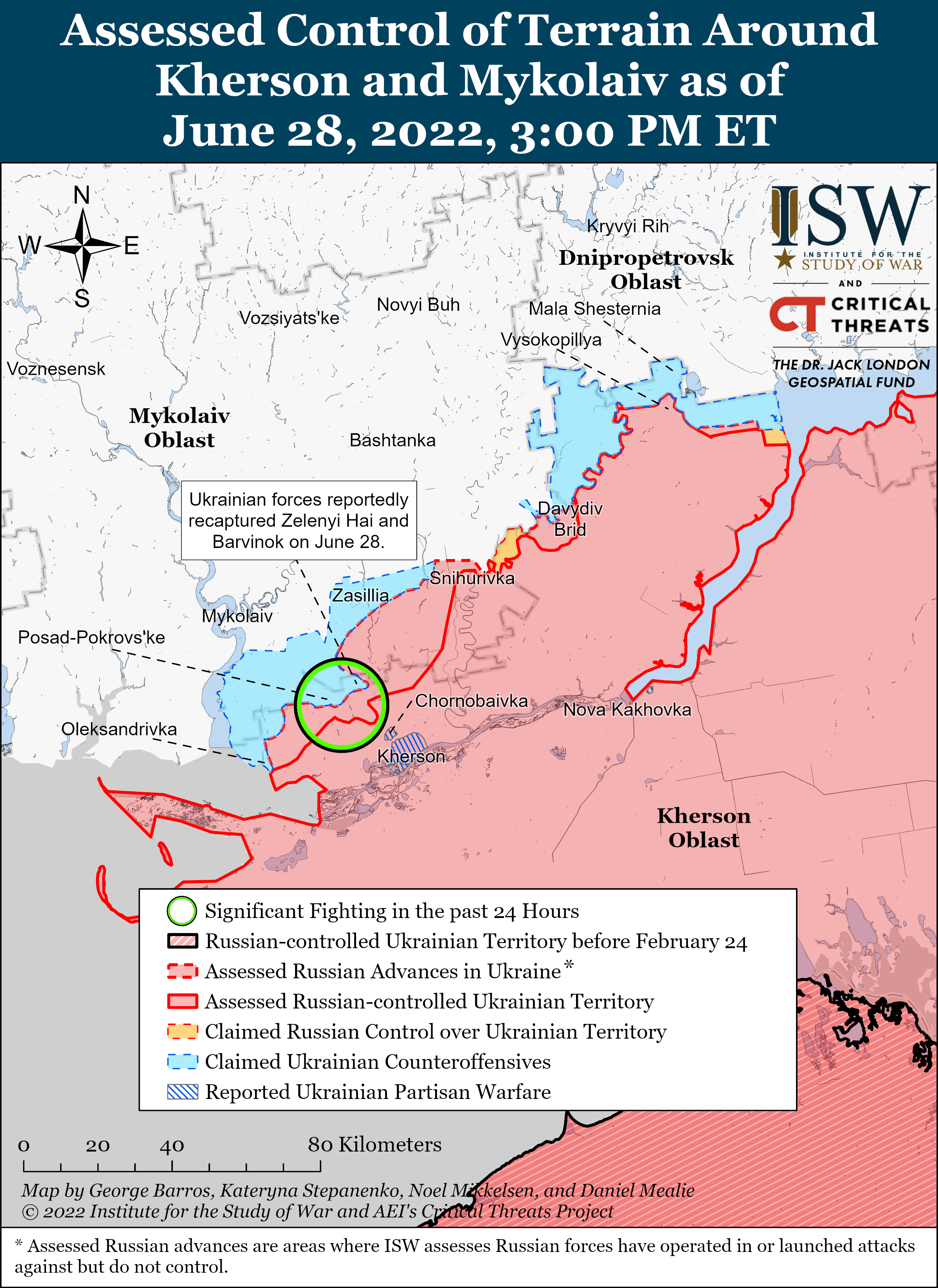 Wie ist der aktuelle Stand (28.06.22) der russischen Truppen in der Ukraine?